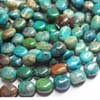 Natural Green Chrysocola Smooth Polished Oval Nugget Beads 14 Inches Strand - Size 10-12MM